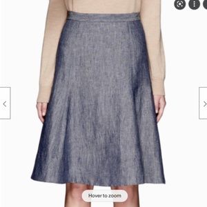 Theory Saminta Indigo skirt A-line Chambray size 0